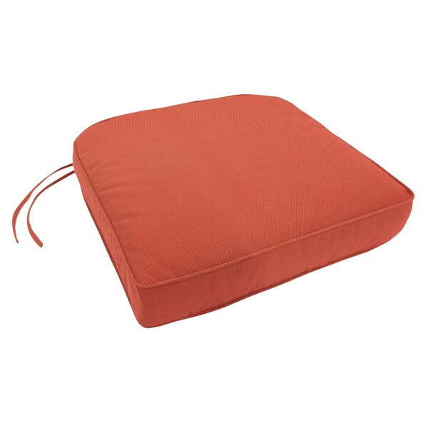 Outdoor Sunbrella Contour Chair Cushion With Ties And Zipper 